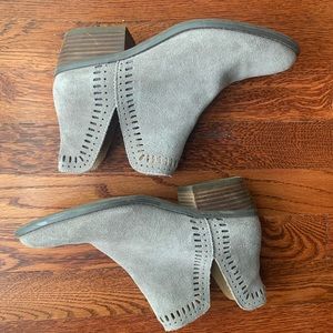 Lucky Brand suede cutout booties- Grey size 7.5